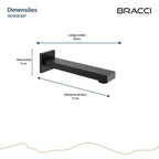 BICA PARA BANHEIRA VENZA PRETO PVD