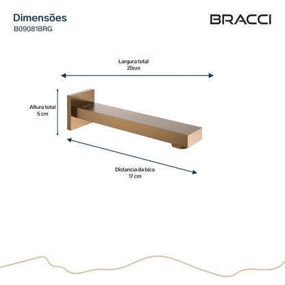 BICA DE TORNEIRA VERCCI ROSE ESCOVADO