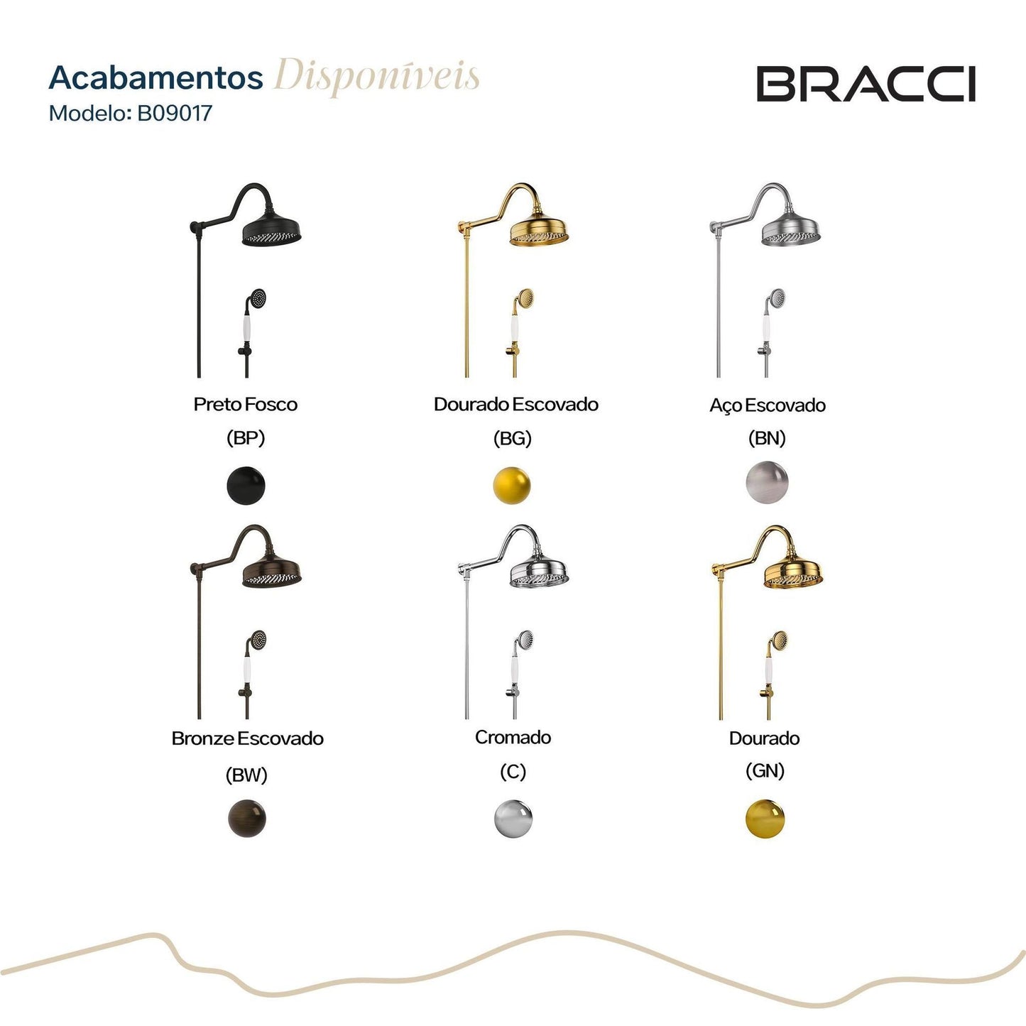 CHUVEIRO COM DESVIADOR DOURADO NANOTECNOLOGIA ST CLAIRE