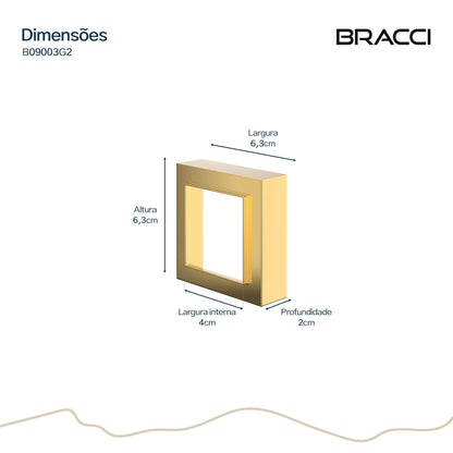 CANOPLA 20MM ACABAMENTO DE REGISTRO DOURADO NANOTECNOLOGOIA