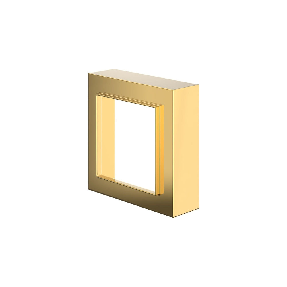 CANOPLA QUADRADA ACABAMENTO DE REGISTRO DOURADO NANOTECNOLOGIA 20MM