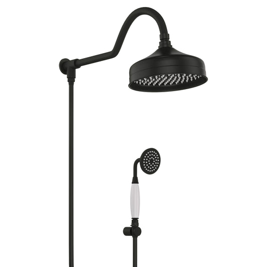 CHUVEIRO CLÁSSICO C DESVIADOR PRETO PVD