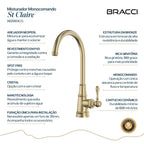 MISTURADOR MONOCOM CHAMPAGNE GOLD ST CLAIRE
