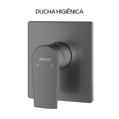 ACABAMENTO MONOCOMANDO DUCHA HIGIÊNICA GRAFITE ESCOVADO