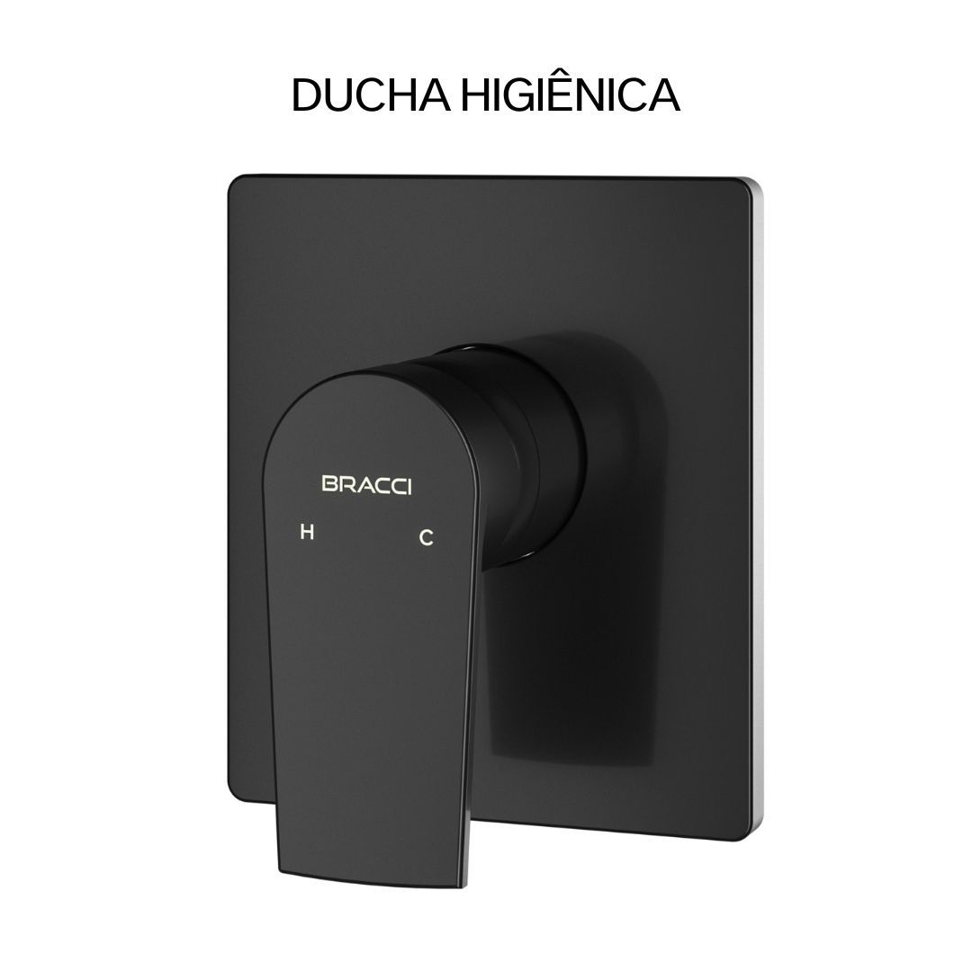 ACABAMENTO MONOCOMANDO DUCHA HIGIÊNICA PRETO FOSCO PVD