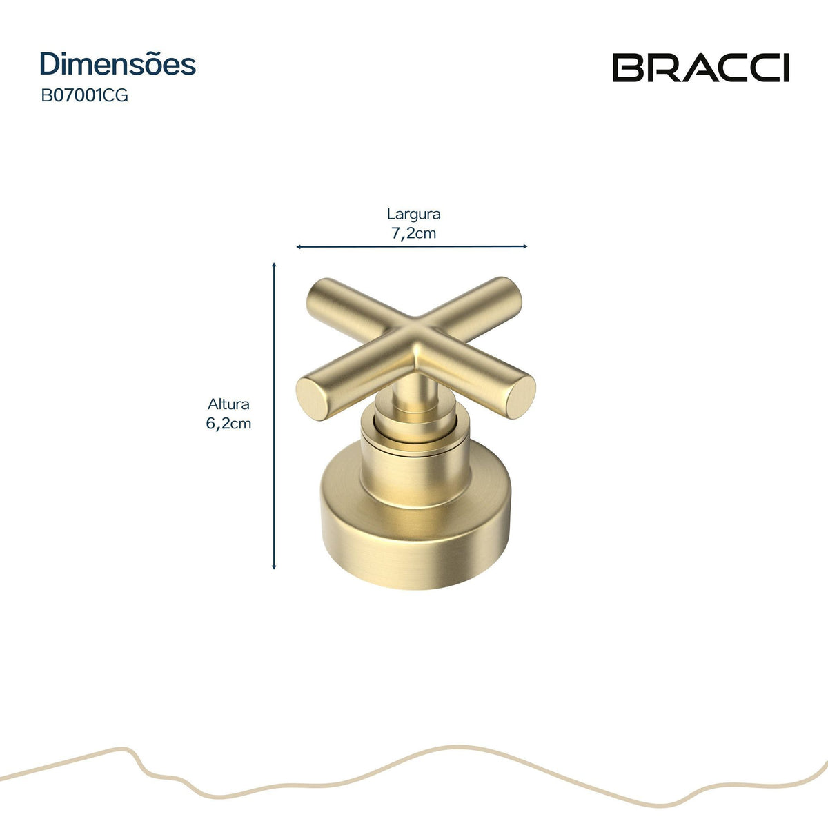ACABAMENTO DE REGISTRO CHAMPAGNE GOLD