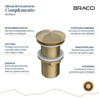VÁLVULA DE ESCOAMENTO CHAMPAGNE GOLD G1 1/4