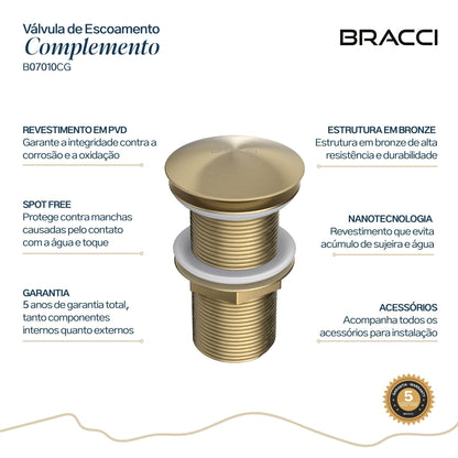 VÁLVULA DE ESCOAMENTO CHAMPAGNE GOLD G1 1/4