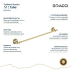 TOALHEIRO SIMPLES ST CLAIRE CHAMPAGNE GOLD