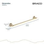 TOALHEIRO SIMPLES ST CLAIRE CHAMPAGNE GOLD