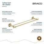 TOALHEIRO DUPLO ST CLAIRE CHAMPAGNE GOLD