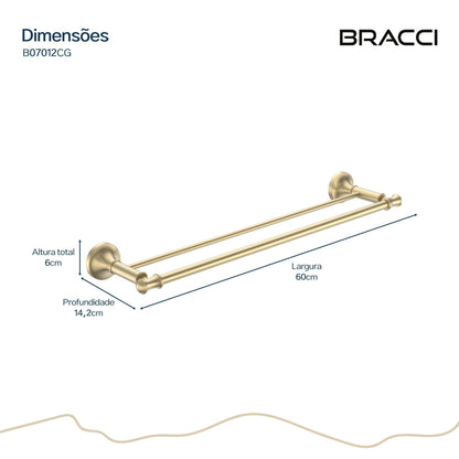 TOALHEIRO DUPLO ST CLAIRE CHAMPAGNE GOLD