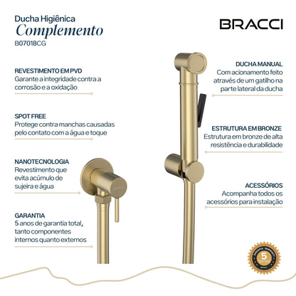 DUCHA HIGIÊNICA CHAMPAGNE GOLD