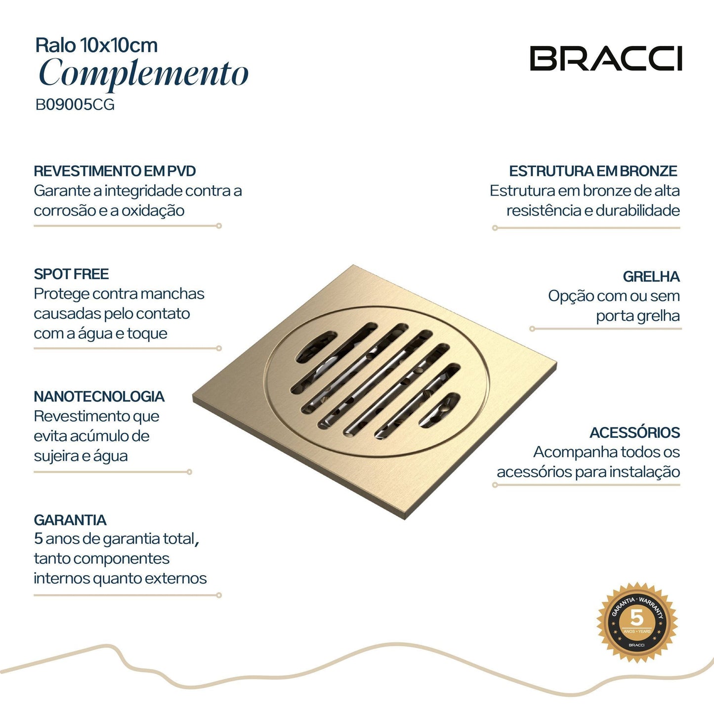 RALO PISO 10X10 CHAMPAGNE GOLD