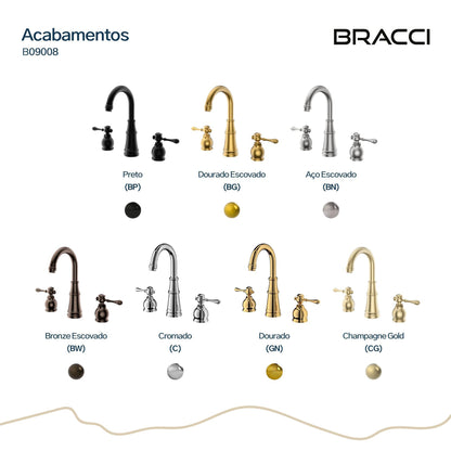 MISTURADOR DUPLO COMANDO CHAMPAGNE GOLD ST CLAIRE