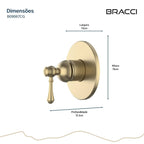 ACABAMENTO MONOCOMANDO CHUVEIRO CLÁSSICO DOCOL 3/4 CHAMPAGNE GOLD