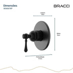 ACABAMENTO MONOCOMANDO CHUVEIRO CLÁSSICO DOCOL 3/4 PRETO PVD