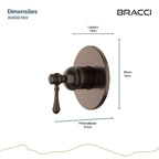 ACABAMENTO MONOCOMANDO CHUVEIRO CLÁSSICO DOCOL 3/4 BRONZE ESCOVADO