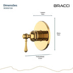 ACABAMENTO MONOCOMANDO CHUVEIRO CLÁSSICO DOCOL 3/4 DOURADO NANOTECNOLOGIA