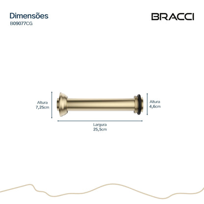 TUBO DE LIGAÇÃO VASO SANITÁRIO CHAMPAGNE GOLD