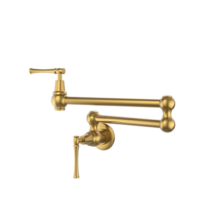 TORNEIRA PAREDE COZINHA ARTICULÁVEL ST CLAIRE DOURADO ESCOVADO