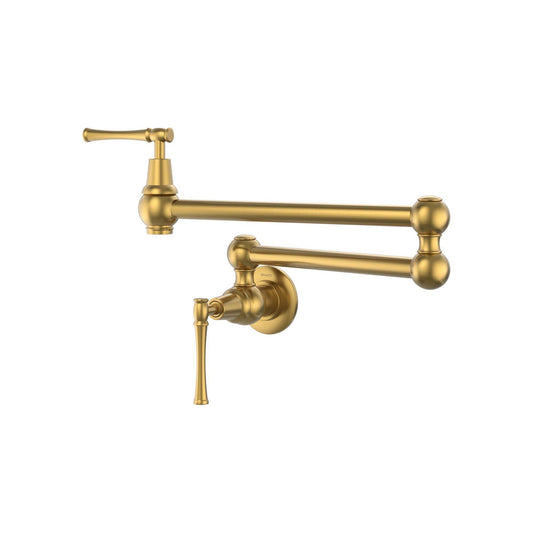 TORNEIRA PAREDE COZINHA ARTICULÁVEL ST CLAIRE DOURADO ESCOVADO