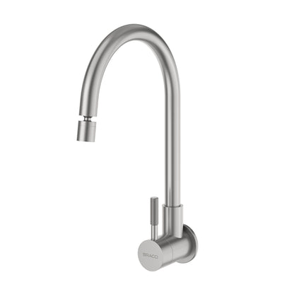 TORNEIRA PAREDE ÁGUA FRIA ST LOUISE BASIC AÇO ESCOVADO