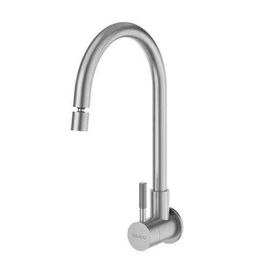 TORNEIRA PAREDE ÁGUA FRIA ST LOUISE BASIC AÇO ESCOVADO