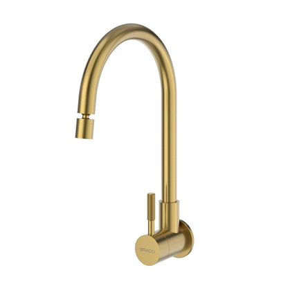 TORNEIRA PAREDE ÁGUA FRIA ST LOUISE BASIC DOURADO ESCOVADO