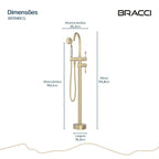 TORNEIRA MONOCOMANDO Q/F PARA BANHEIRAS CHAMPAGNE GOLD