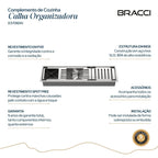 CALHA ORGANIZADORA AÇO ESCOVADO