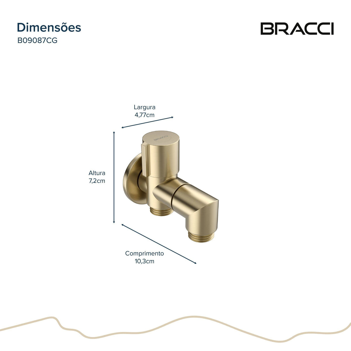 DESVIADOR DUCHA HIGIÊNICA PARA BACIA SANIATÁRIA CHAMPAGNE GOLD