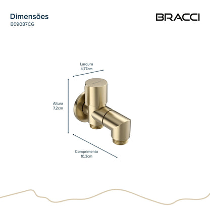 DESVIADOR DUCHA HIGIÊNICA PARA BACIA SANIATÁRIA CHAMPAGNE GOLD
