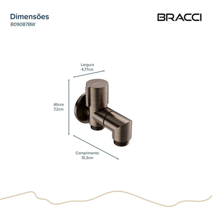DESVIADOR DUCHA HIGIÊNICA PARA BACIA SANIATÁRIA BRONZE ESCOVADO
