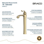 MISTURADOR MONOC NEW ST ANTONIE CHAMPAGNE GOLD