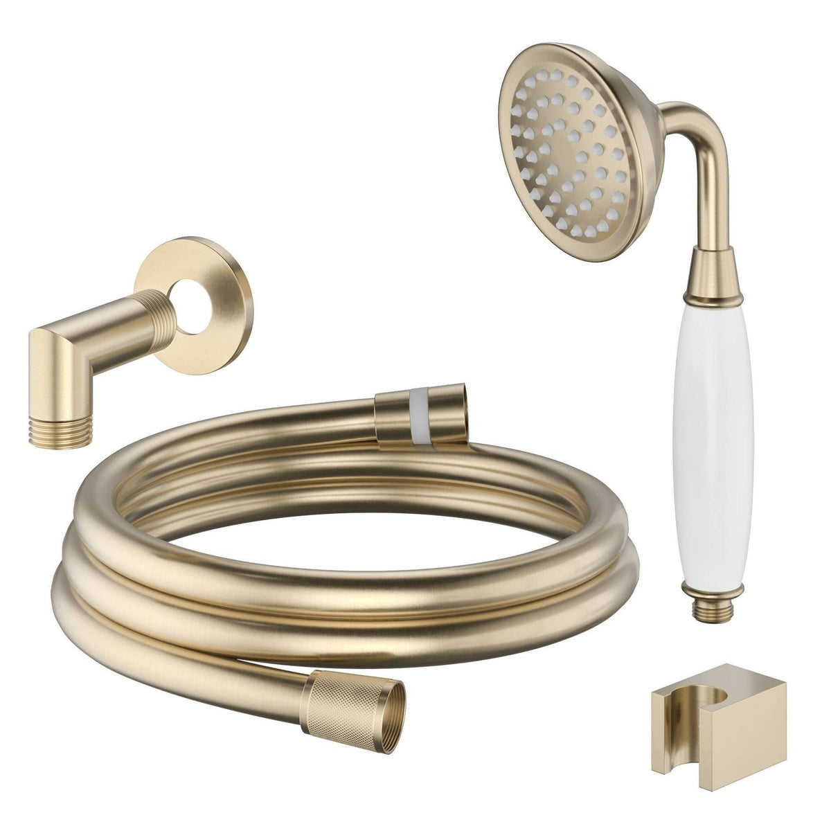 KIT DESVIADOR CHUVEIRO DE TETO CLÁSSICO CHAMPAGNE GOLD