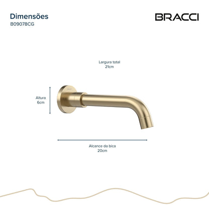 Bica para Banheira Champagne Gold