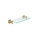 PRATELEIRA VIDRO ST CLAIRE DOURADO ESCOVADO 30CM