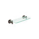 PRATELEIRA VIDRO ST CLAIRE BRONZE ESCOVADO 30CM