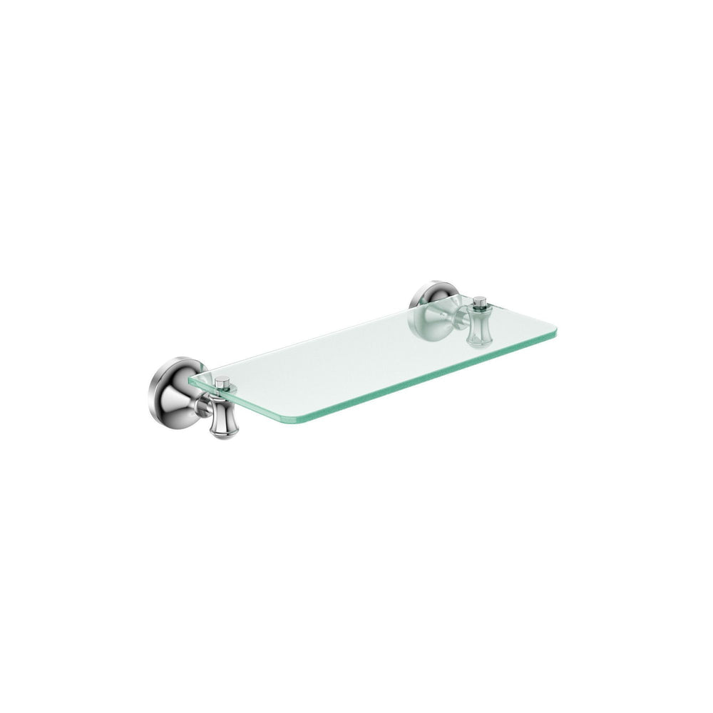 PRATELEIRA VIDRO ST CLAIRE CROMADO 30CM