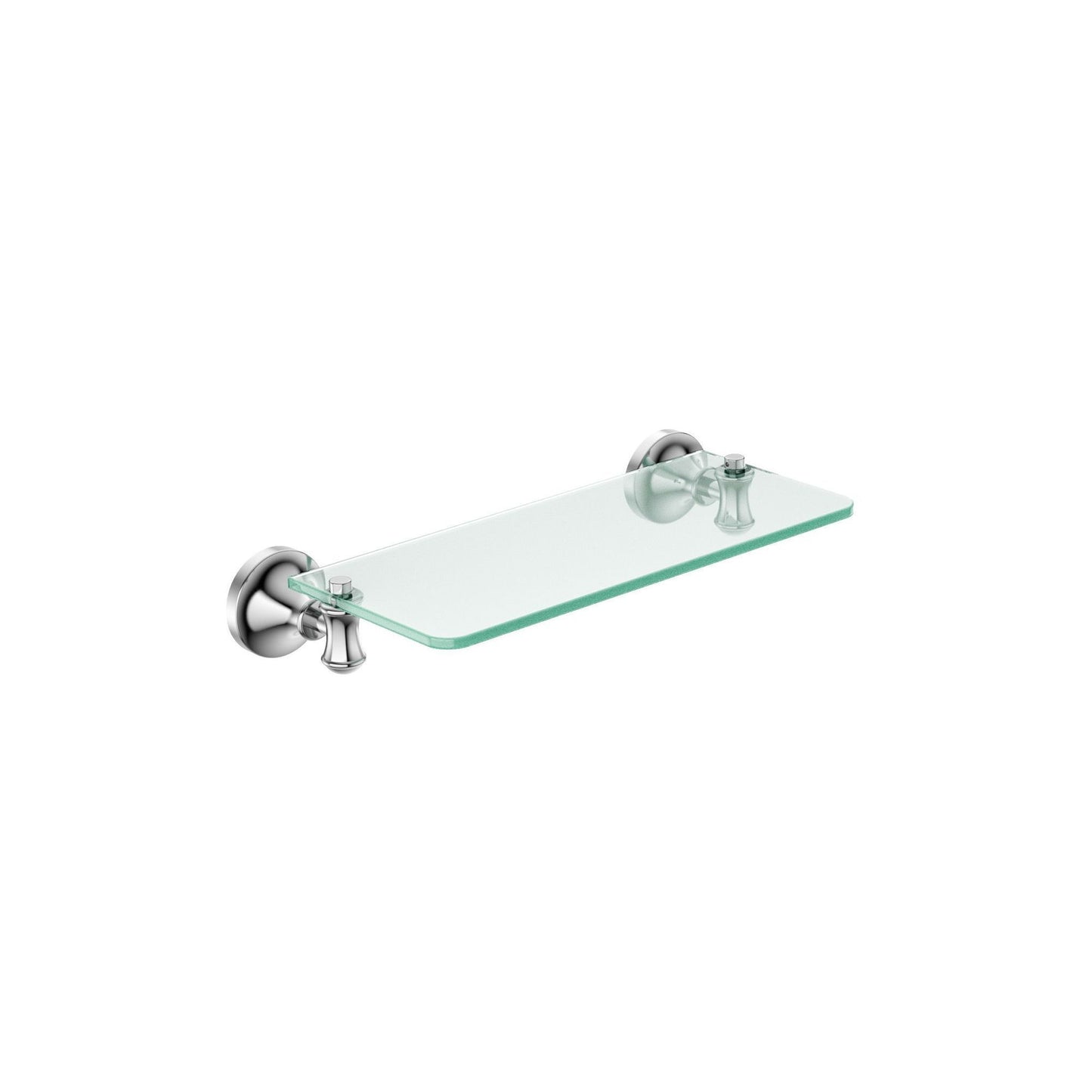 PRATELEIRA VIDRO ST CLAIRE CROMADO 30CM