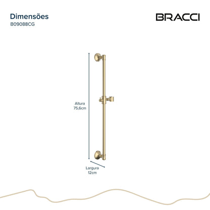BARRA DESLIZANTE CHUVEIRO ST CLAIRE CHAMPAGNE GOLD