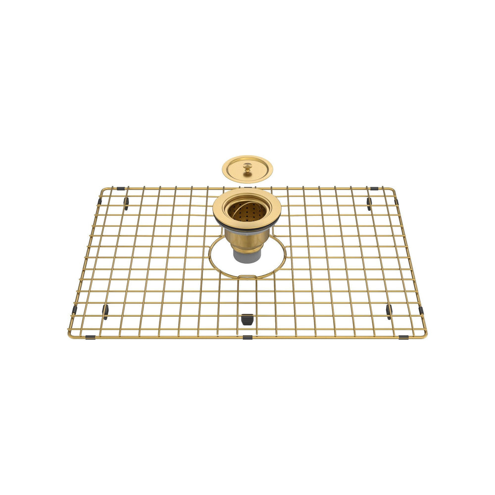 KIT GRADE E VÁLVULA DOURADO ESCOVADO PARA CUBA B2401