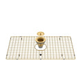 KIT GRADE E VÁLVULA DOURADO ESCOVADO PARA CUBA B2402