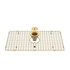 KIT GRADE E VÁLVULA DOURADO ESCOVADO PARA CUBA B2402