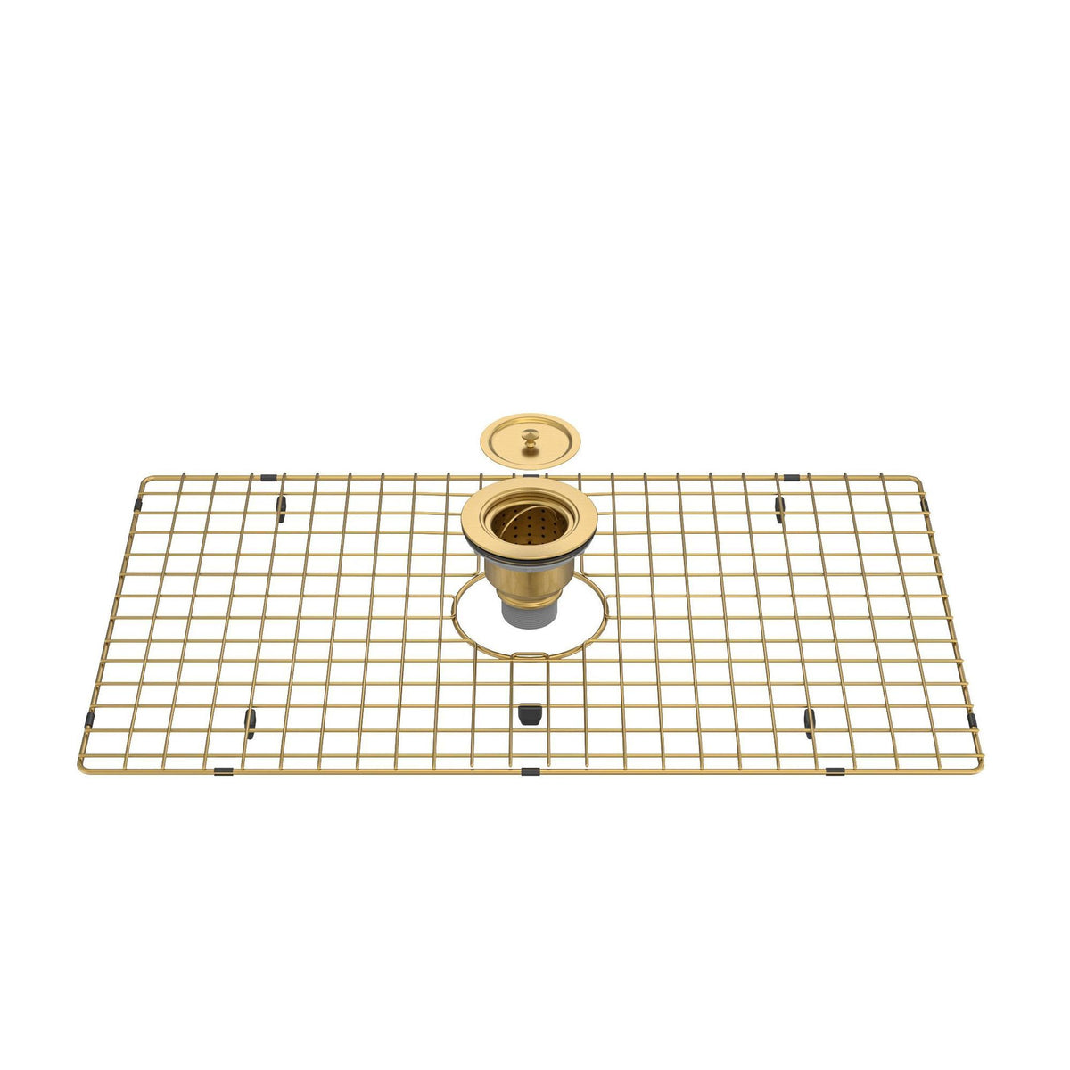 KIT GRADE E VÁLVULA DOURADO ESCOVADO PARA CUBA B2402