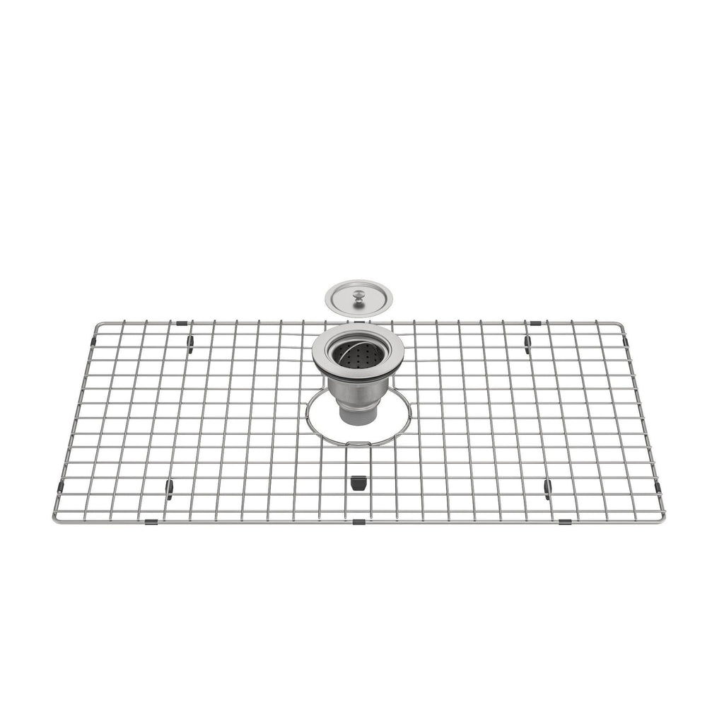 KIT GRADE E VÁLVULA AÇO ESCOVADO PARA CUBA B2402