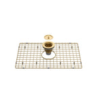KIT GRADE E VÁLVULA DOURADO ESCOVADO PARA CUBA B2403