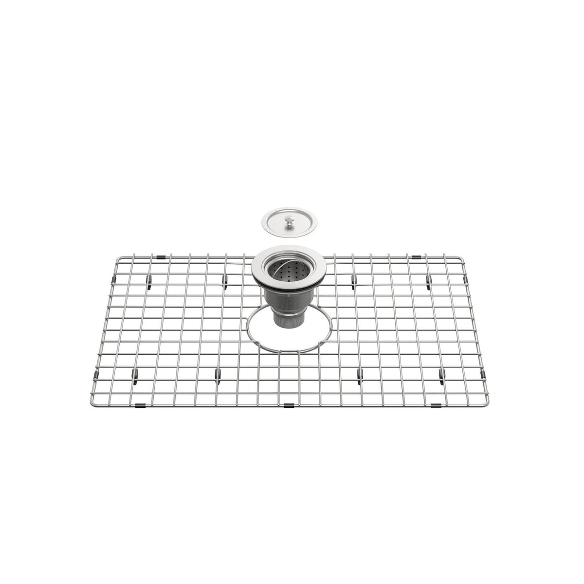 KIT GRADE E VÁLVULA AÇO ESCOVADO PARA CUBA B2403