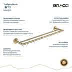 TOALHEIRO DUPLO ARIA CHAMPAGNE GOLD